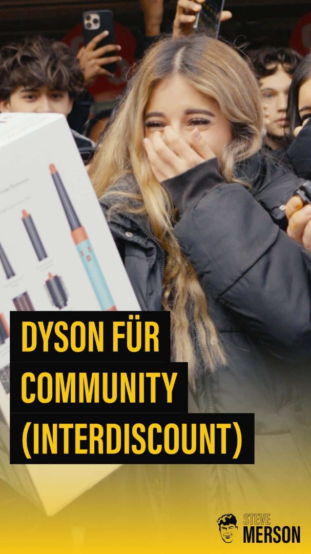 Standbild aus dem Giveaway-Video: INTERDISCOUNT × DYSON